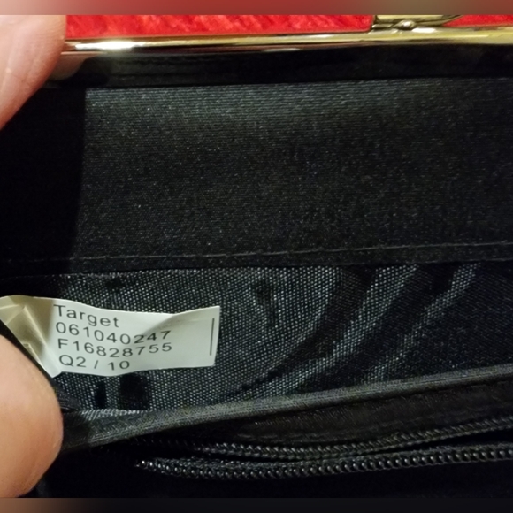 Black and Silver Zebra Print Sequined Wallet Clutch - Picture 5 of 10